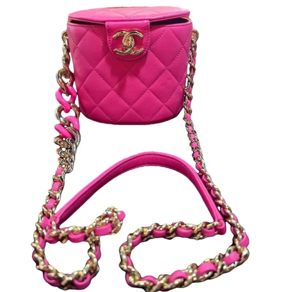 CHANEL Handbags - Chanel Fuchsia Quilted Crossbody Bag